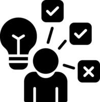 Skills Glyph Icon Design vector