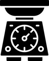 Weight Scale Glyph Icon Design vector