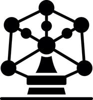 Atomium Glyph Icon Design vector