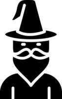 Wizard Glyph Icon Design vector