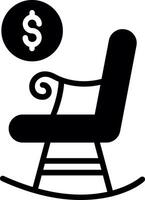 Retirement Glyph Icon Design vector