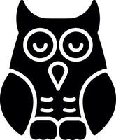 Owl Glyph Icon Design vector