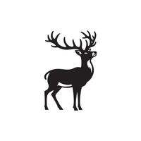 New simple deer line art silhouette design vector