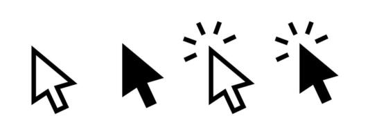 Cursor arrow icon. Arrow pointer symbol. Computer mouse interface cursor illustration. Web interface pointer pictogram graphic design. Click sign. vector