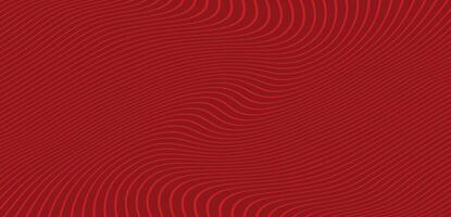 red wavy lines background vector