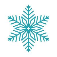 Detailed snowflake illustration, unique hand drawn style. Graphic outline doodle drawing. Christmas and New Year symbol. Unique snowflake silhouette icon for frosty designs and decorations. vector