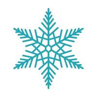 Beautiful snowflake hand drawn illustration. Graphic outline doodle drawing. Christmas and New Year symbol. Unique snowflake silhouette icon for frosty winter designs and decorations. vector