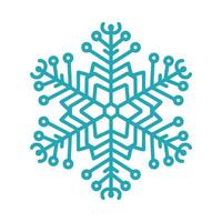 Beautiful snowflake, detailed hand drawn illustration. Graphic outline doodle drawing. Christmas and New Year symbol. Unique snowflake silhouette icon for frosty winter designs and decorations. vector