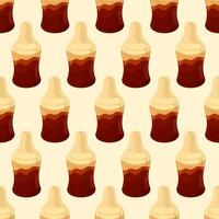 Jelly cola bottles. seamless pattern. Gummy candies vector