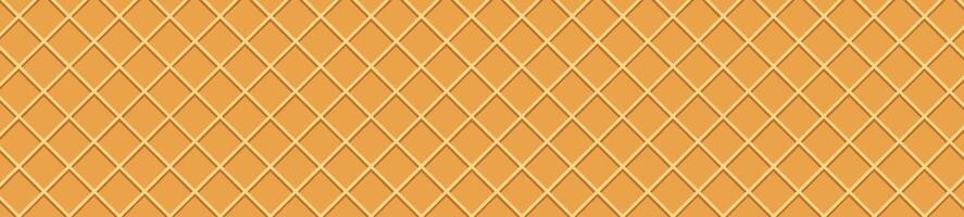 Waffle cone texture with ice cream and wafer backgrounds. Flat illustration isolated on white background. vector