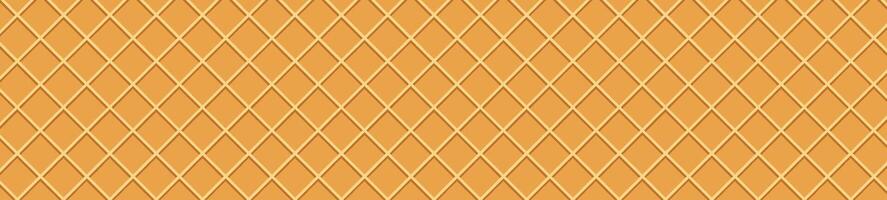 seamless Waffle background pattern and biscuit texture. for ice cream cones, candy, and cake. Flat illustration isolated on white background. vector