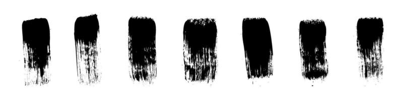 Ink splatter with brush strokes and paint scribbles. Dynamic splash shapes and line textures. Flat illustration isolated on white background. vector
