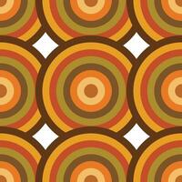 Circles with a color palette of autumn shades. Seamless pattern with geometric colored spheres for textile. vector