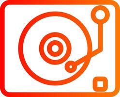 Lp Player Colorful Icon vector