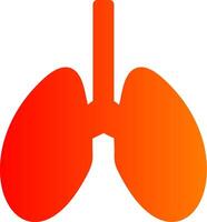Lungs Colorful Icon vector