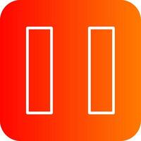 Pause Button Colorful Icon vector