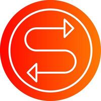 Two Directions Colorful Icon vector