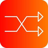 Shuffle Colorful Icon vector