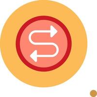 Two Directions Colorful Icon vector