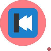 Previous Colorful Icon vector