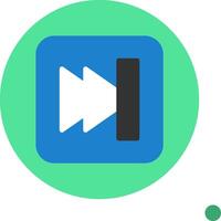 Skip Button Colorful Icon vector