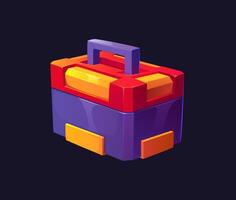 Cartoon futuristic Sci Fi game toolbox space chest vector