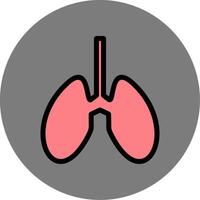 Lungs Colorful Icon vector