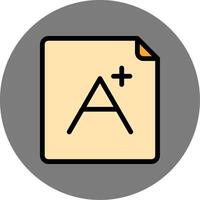 Grade Colorful Icon vector