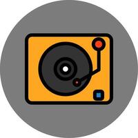 Lp Player Colorful Icon vector