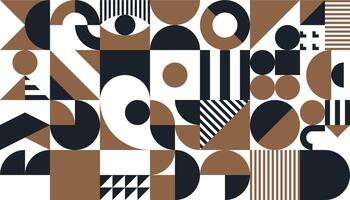 Golden black abstract geometric pattern background vector