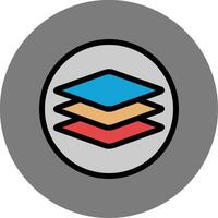 Layers Colorful Icon vector