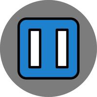 Pause Button Colorful Icon vector