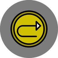 Right Arrow Colorful Icon vector