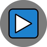 Play Button Colorful Icon vector
