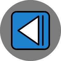 Rewind Colorful Icon vector