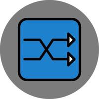 Shuffle Colorful Icon vector