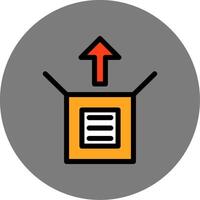 Unboxing Colorful Icon vector