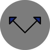 Left Chevron Colorful Icon vector