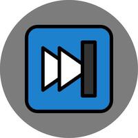 Skip Button Colorful Icon vector