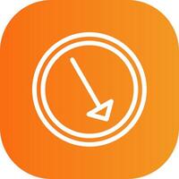 Right Down Colorful Icon vector