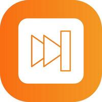 Skip Button Colorful Icon vector