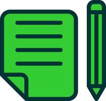 Paper Pen Colorful Icon vector
