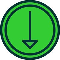 Down Colorful Icon vector