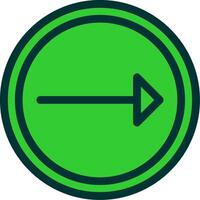 Right Colorful Icon vector