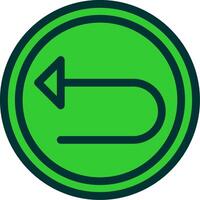 Left Arrow Colorful Icon vector