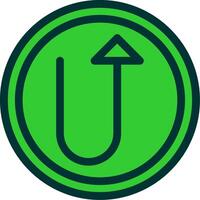 Up Arrow Colorful Icon vector