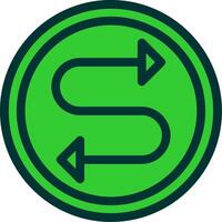 Two Directions Colorful Icon vector