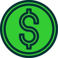 Dollar Colorful Icon vector