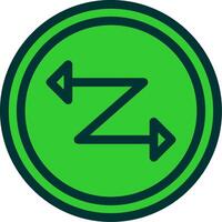 Zig Zag Colorful Icon vector