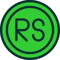Rupee Colorful Icon vector